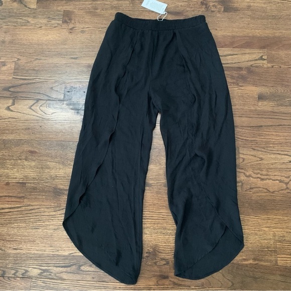 NWT Shore Life Cover-Up Wide-Leg Elastic Waist Beach Pants With Slit Legs - Picture 1 of 6